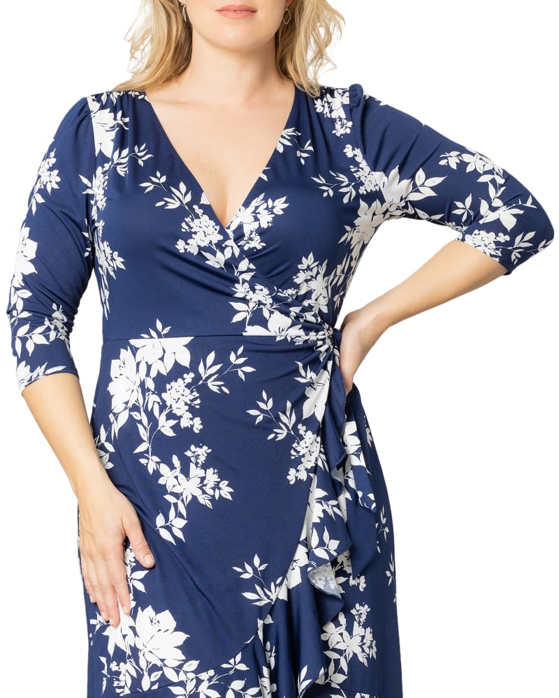 Flounce wrap dress hotsell